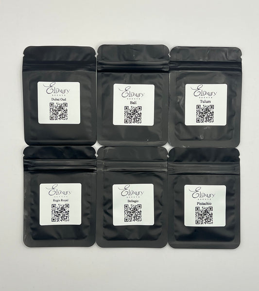 Tarjetas de muestras de fragancias